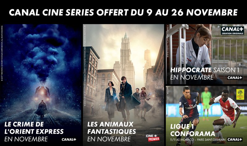 CANAL CINÉ SÉRIES offert en novembre